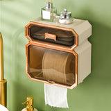 Maxbell Wall Mounted Paper Holder Tissue Storage Case Organizer White