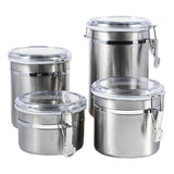 Maxbell 4x Stainless Steel Airtight Box Jar Storage Containers Home Organization