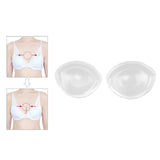 Maxbell 1 Pair Silicone Bra Inserts Pads Push up Sticky Bra Cups Swimsuit for Sports L Transparent