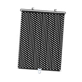 Maxbell Sun Shade Curtain Universal Privacy Drape Blackout for Car Window Cafe 50x125cm Black Dots