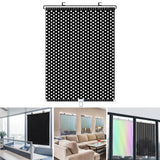 Maxbell Sun Shade Curtain Universal Privacy Drape Blackout for Car Window Cafe 50x125cm Black Dots