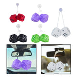 Maxbell 2Pcs Mirror dices Soft Hanging dices Model for Ornament Decoration white