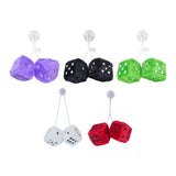 Maxbell 2Pcs Mirror dices Soft Hanging dices Model for Ornament Decoration white