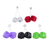 Maxbell 2Pcs Mirror dices Soft Hanging dices Model for Ornament Decoration white