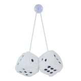 Maxbell 2Pcs Mirror dices Soft Hanging dices Model for Ornament Decoration white