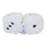 Maxbell 2Pcs Mirror dices Soft Hanging dices Model for Ornament Decoration white