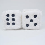 Maxbell 2Pcs Mirror dices Soft Hanging dices Model for Ornament Decoration white