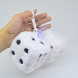 Maxbell 2Pcs Mirror dices Soft Hanging dices Model for Ornament Decoration white