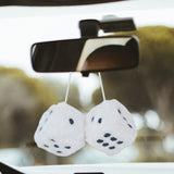 Maxbell 2Pcs Mirror dices Soft Hanging dices Model for Ornament Decoration white