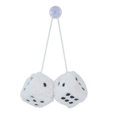 Maxbell 2Pcs Mirror dices Soft Hanging dices Model for Ornament Decoration white