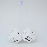 Maxbell 2Pcs Mirror dices Soft Hanging dices Model for Ornament Decoration white