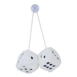 Maxbell 2Pcs Mirror dices Soft Hanging dices Model for Ornament Decoration white