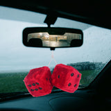 Maxbell 2Pcs Mirror dices Soft Hanging dices Model for Ornament Decoration red