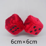 Maxbell 2Pcs Mirror dices Soft Hanging dices Model for Ornament Decoration red