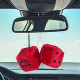 Maxbell 2Pcs Mirror dices Soft Hanging dices Model for Ornament Decoration red