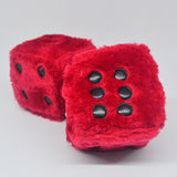 Maxbell 2Pcs Mirror dices Soft Hanging dices Model for Ornament Decoration red