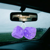 Maxbell 2Pcs Mirror dices Soft Hanging dices Model for Ornament Decoration purple