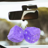 Maxbell 2Pcs Mirror dices Soft Hanging dices Model for Ornament Decoration purple