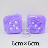 Maxbell 2Pcs Mirror dices Soft Hanging dices Model for Ornament Decoration purple