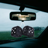 Maxbell 2Pcs Mirror dices Soft Hanging dices Model for Ornament Decoration black