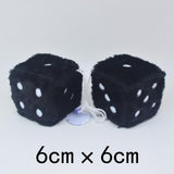 Maxbell 2Pcs Mirror dices Soft Hanging dices Model for Ornament Decoration black