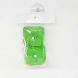 Maxbell 2Pcs Mirror dices Soft Hanging dices Model for Ornament Decoration green