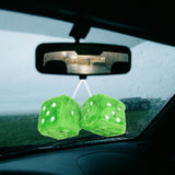 Maxbell 2Pcs Mirror dices Soft Hanging dices Model for Ornament Decoration green