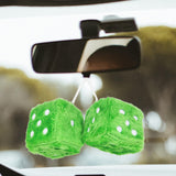 Maxbell 2Pcs Mirror dices Soft Hanging dices Model for Ornament Decoration green