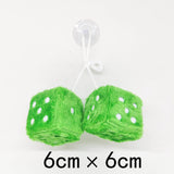 Maxbell 2Pcs Mirror dices Soft Hanging dices Model for Ornament Decoration green