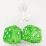 Maxbell 2Pcs Mirror dices Soft Hanging dices Model for Ornament Decoration green