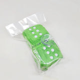 Maxbell 2Pcs Mirror dices Soft Hanging dices Model for Ornament Decoration green