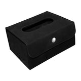 Maxbell PU Leather Tissue Case Rectangular for Hotel Restaurant Office Desk Black