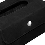 Maxbell PU Leather Tissue Case Rectangular for Hotel Restaurant Office Desk Black