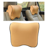 Maxbell Ergonomic Car Seat Headrest Neck Rest Cushion Memory Foam for Driving Beige