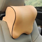 Maxbell Ergonomic Car Seat Headrest Neck Rest Cushion Memory Foam for Driving Beige