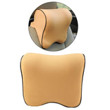 Maxbell Ergonomic Car Seat Headrest Neck Rest Cushion Memory Foam for Driving Beige