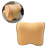 Maxbell Ergonomic Car Seat Headrest Neck Rest Cushion Memory Foam for Driving Beige