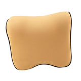Maxbell Ergonomic Car Seat Headrest Neck Rest Cushion Memory Foam for Driving Beige