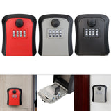 Maxbell Outdoor Key Storage Lock Box 4 Digit Wall Mounted for Garden Indoor Home Red