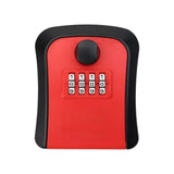 Maxbell Outdoor Key Storage Lock Box 4 Digit Wall Mounted for Garden Indoor Home Red