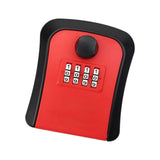 Maxbell Outdoor Key Storage Lock Box 4 Digit Wall Mounted for Garden Indoor Home Red