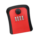 Maxbell Outdoor Key Storage Lock Box 4 Digit Wall Mounted for Garden Indoor Home Red