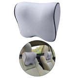 Maxbell Ergonomic Car Seat Headrest Neck Rest Cushion Memory Foam for Driving Light Grey