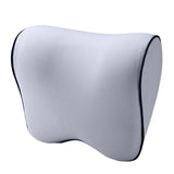 Maxbell Ergonomic Car Seat Headrest Neck Rest Cushion Memory Foam for Driving Light Grey