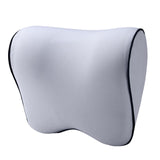 Maxbell Ergonomic Car Seat Headrest Neck Rest Cushion Memory Foam for Driving Light Grey