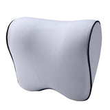 Maxbell Ergonomic Car Seat Headrest Neck Rest Cushion Memory Foam for Driving Light Grey