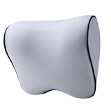 Maxbell Ergonomic Car Seat Headrest Neck Rest Cushion Memory Foam for Driving Light Grey