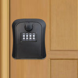 Maxbell Outdoor Key Storage Lock Box 4 Digit Wall Mounted for Garden Indoor Home Black