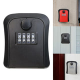 Maxbell Outdoor Key Storage Lock Box 4 Digit Wall Mounted for Garden Indoor Home Black