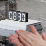 Maxbell Multifunctional Clock Mute LED Display for Bedroom White